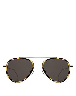 Illesteva Dorchester Brow Bar Aviator Sunglasses, 52mm