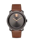 Movado Bold Museum Dial Watch With Leather Strap, 42.5mm