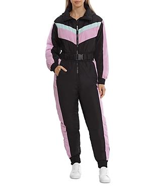 Avec Les Filles Color Blocked Hooded Ski Suit