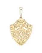 Bloomingdale's Shield Pendant In 14k Yellow Gold - 100% Exclusive