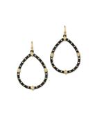 Armenta 18k Yellow Gold And Blackened Sterling Silver Old World Pear Diamond Drop Earrings