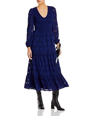 Aqua Smocked Bodice Dress