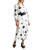 Ted Baker Eliyzza Dot Print Button Up Midi Dress