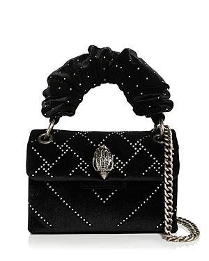 Kurt Geiger London Kensington Mini Embellished Velvet Shoulder Bag