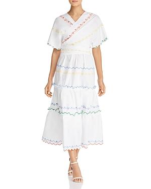 Tory Burch Embroidered Wrap Dress