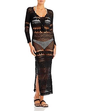 Poupette St. Barth Kaia Crocheted Maxi Dress