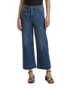 Jen 7 High Rise Cropped Wide Leg Jeans In Wisteria