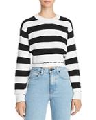 Rag & Bone/jean Striped Cropped Sweater