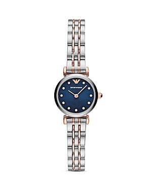Emporio Armani Blue Dial Stainless Steel Watch, 22mm