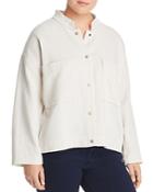 Eileen Fisher Plus Textured Stand-collar Jacket