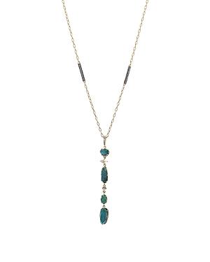 Nadri Mari Long Pendant Necklace In 18k Gold-plated & Ruthenium-plated Sterling Silver, 34