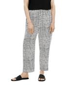 Eileen Fisher Grid Print Slouchy Crop Pants