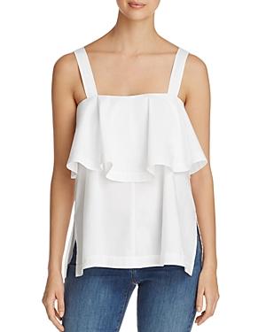 Marled Button Front Ruffle Tank - 100% Bloomingdale's Exclusive