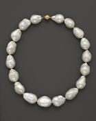 14k Yellow Gold Baroque Freshwater Pearl Necklace, 17