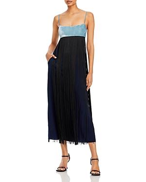 Rebecca Taylor Silk Fringe Slip Dress