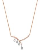 Bloomingdale's Diamond Droplet Pendant Necklace In 14k White & Rose Gold, 0.40 Ct. T.w. - 100% Exclusive