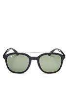 Ray-ban Youngster Polarized Brow Bar Square Sunglasses, 53mm