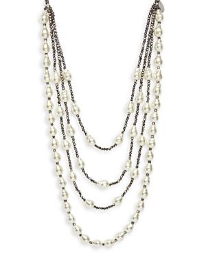 Weekend Max Mara Faux Pearl & Beaded Layered Necklace