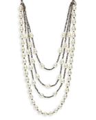 Weekend Max Mara Faux Pearl & Beaded Layered Necklace