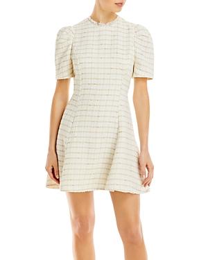 Aqua Checked Tweed Dress - 100% Exclusive