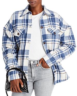Aqua Ines Plaid Shirt Jacket - 100% Exclusive