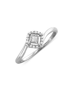 Unique Designs Diamond Princess-cut Promise Ring In 10k White Gold, 0.12 Ct. Tw. (62% Off) - Comparable Value $780