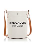 Saint Laurent Rive Gauche Linen Bucket Bag