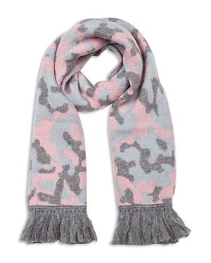 Jocelyn Camo Knit Fringe Scarf