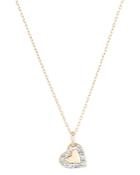 Adina Reyter 14k Yellow Gold Diamond Round & Baguette Heart Dog Tag Pendant Necklace, 15-16