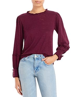 Goldie Cotton Ruffled Crewneck Top