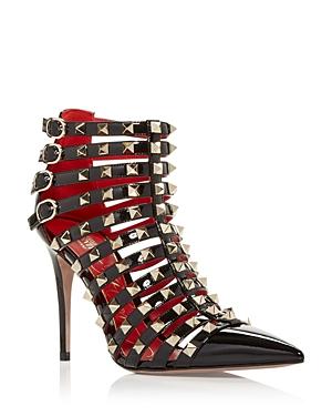 Valentino Garavani Women's Studded Strappy High Heel Booties