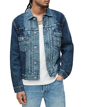 Allsaints Tain Relaxed Fit Two Tone Denim Jacket