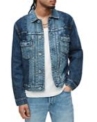 Allsaints Tain Relaxed Fit Two Tone Denim Jacket