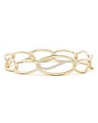 Natori 14k Yellow Gold Diamond Oval Yin-yang Link Bracelet