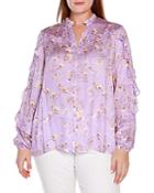 Belldini Plus Floral Ruffle Detailed Top