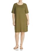 Eileen Fisher Plus Short Sleeve Crewneck Dress