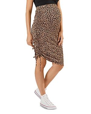 Stowaway Collection Over Under Printed Maternity Skirt