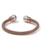 Majorica Stainless Steel And Nuage Simulated Pearl Cuff
