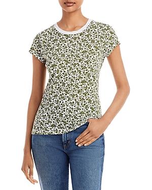Goldie Ringer Floral Print Crewneck Tee