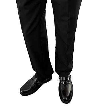 The Kooples Black Leather Silver Buckle Shoes