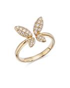 Bloomingdale's Diamond Butterfly Open Ring In 14k Yellow Gold, 0.35 Ct. T.w. - 100% Exclusive