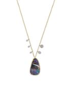 Meira T 14k Yellow Gold Opal & Diamond Pendant Necklace, 18