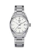 Tag Heuer Carrera Calibre 5 Stainless Steel And Silver Dial Watch, 39mm