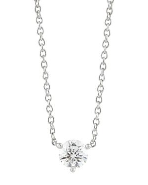 Lightbox Jewelry Solitaire Lab-grown Diamond Pendant Necklace In Sterling Silver, 0.5 Ct. T.w.