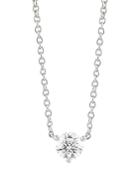 Lightbox Jewelry Solitaire Lab-grown Diamond Pendant Necklace In Sterling Silver, 0.5 Ct. T.w.