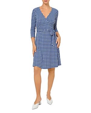 Leota Lattice Print Faux-wrap Dress