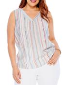 Nic And Zoe Plus Seaside Striped Tank