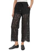 The Kooples Cropped Illusion Lace Pants