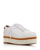 Jaggar Women's Prominent Leather Platform Sneakers