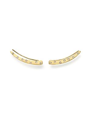Meira T 14k Yellow Gold And Diamond Ear Climbers